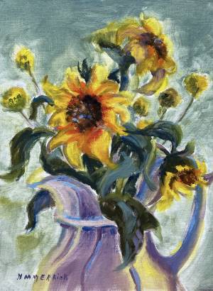Pitcher of Sunflowers