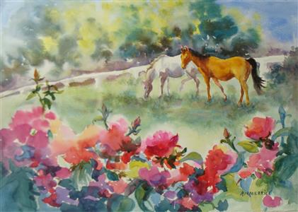 Horses and Roses