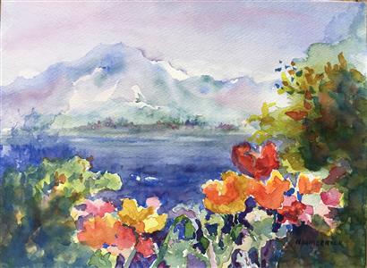 Poppies on Lake Geneva 