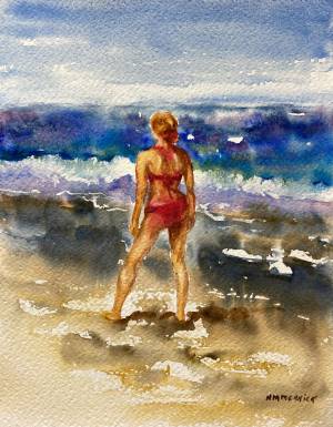 Girl at La Jolla Beach